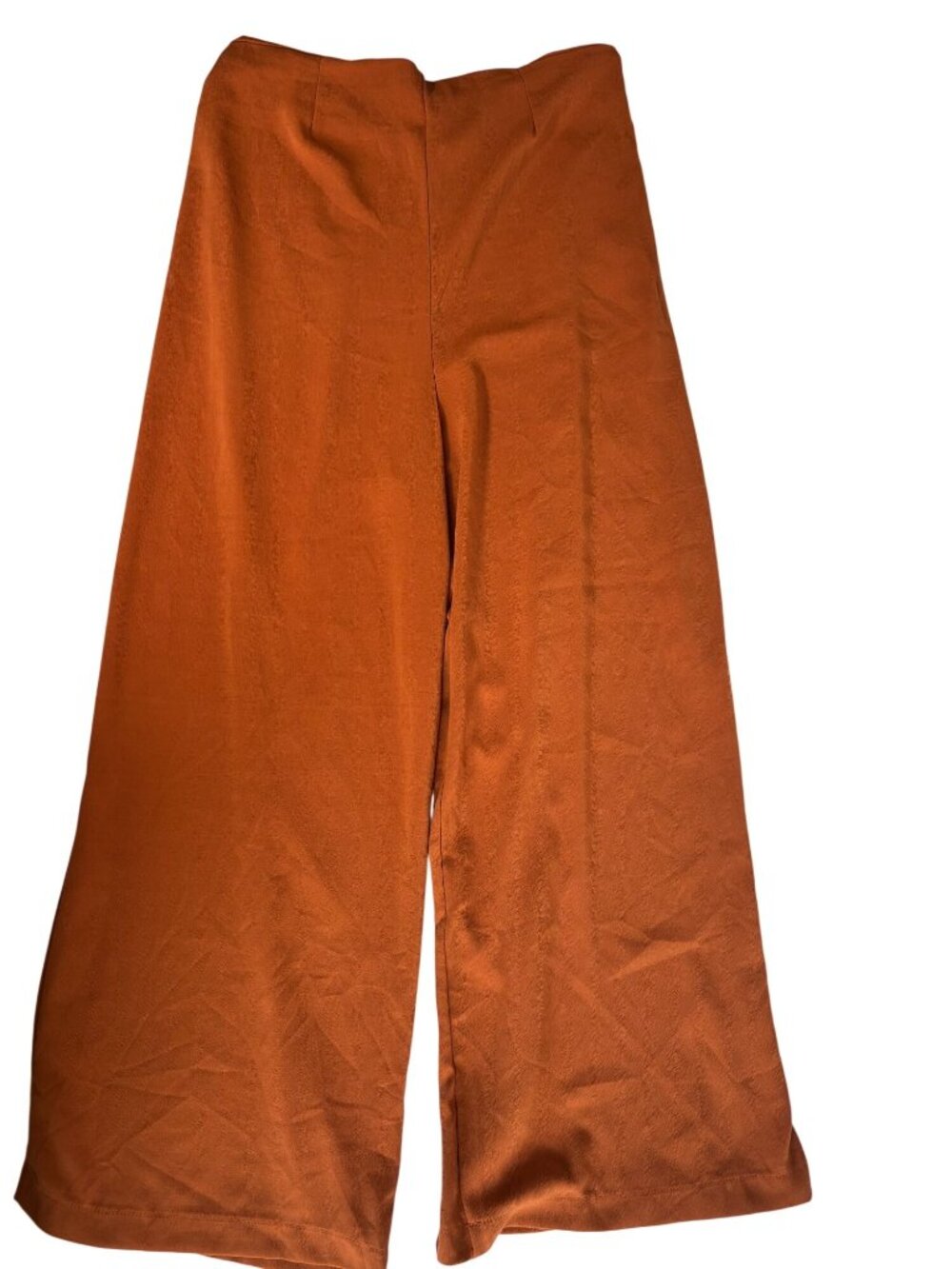 Boohoo Rust Orange Wide Leg Palazzo Pants Est. L/XL